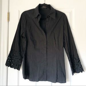 BCBG Black Button Up Blouse